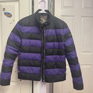 Prada Black and Purple Puffer Jacket